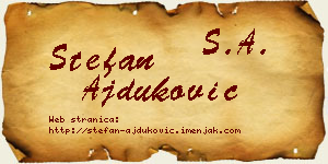 Stefan Ajduković vizit kartica